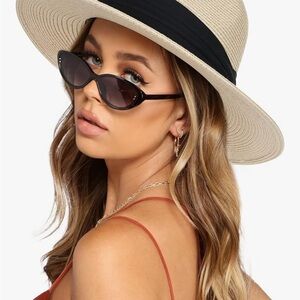 Furtalk Wide Brim Straw Sunhat w/UPF 80